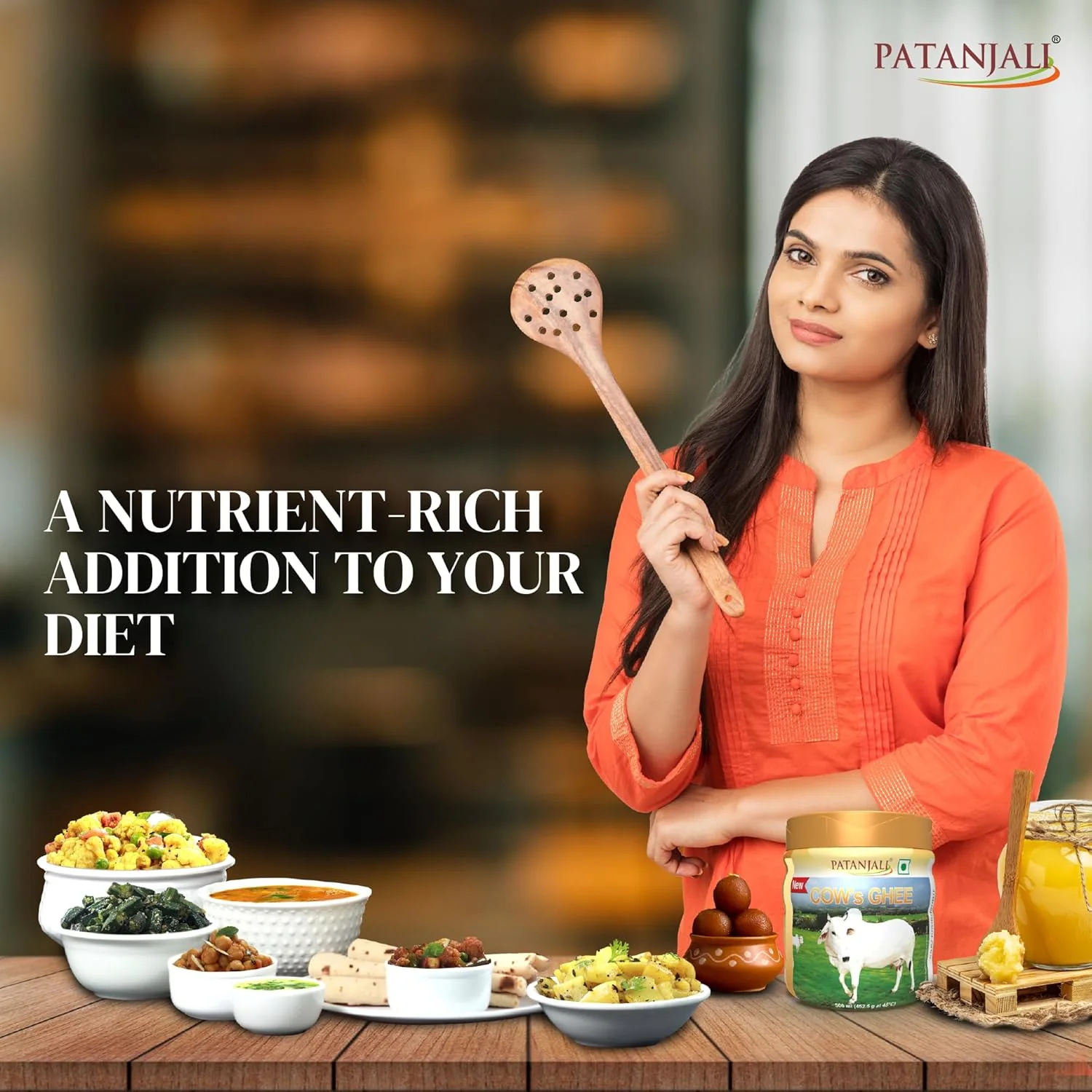 100% Natural Cow'S Ghee By Patanjali | High In Vitamins A, D & Healthy Desi Ghee For Protact Eyesights | (500ml) 16.9 Ounce | Jar Pack - Image 3