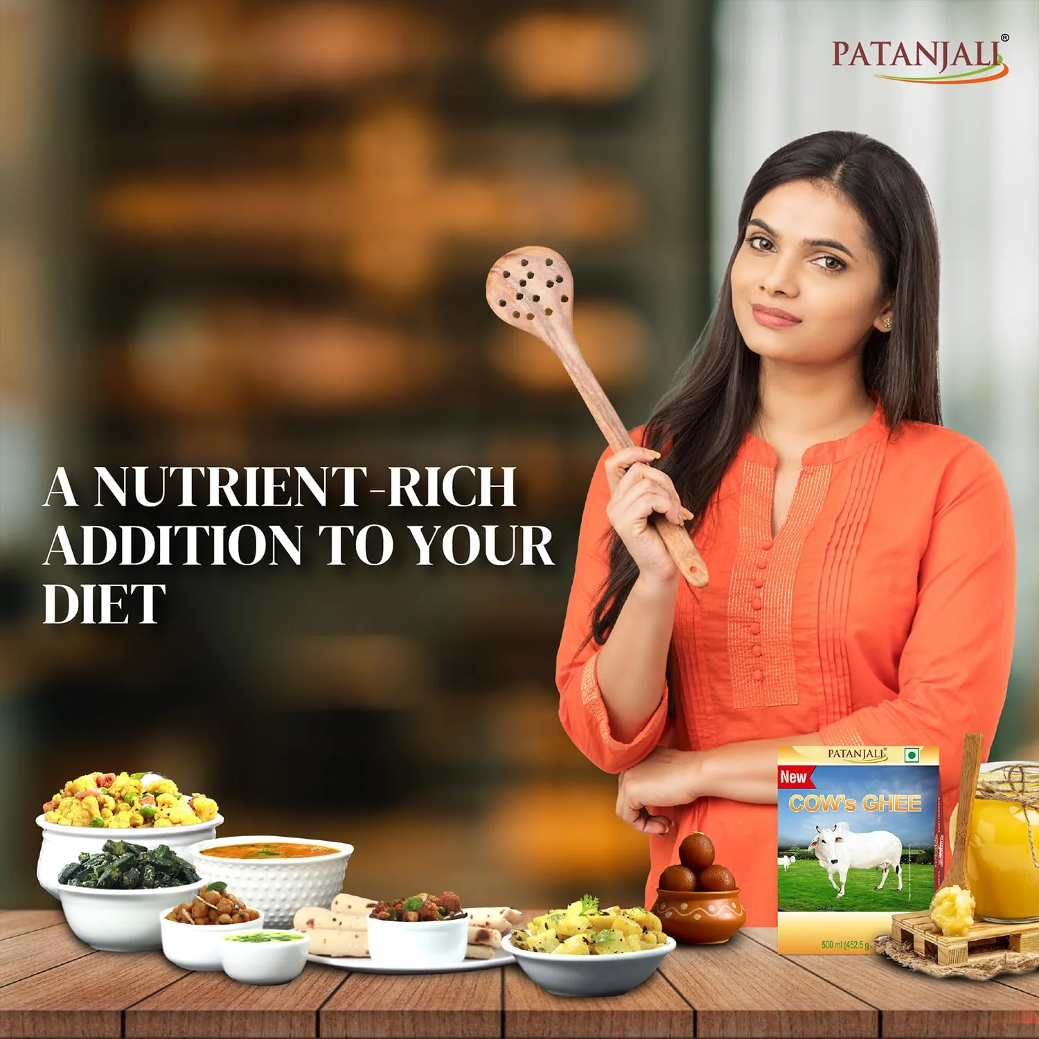 100% Natural Cow'S Ghee By Patanjali | High In Vitamins A, D & Healthy Desi Ghee Good For Parathe | (500ml) 16.9 Ounce | Box Pack - Image 5