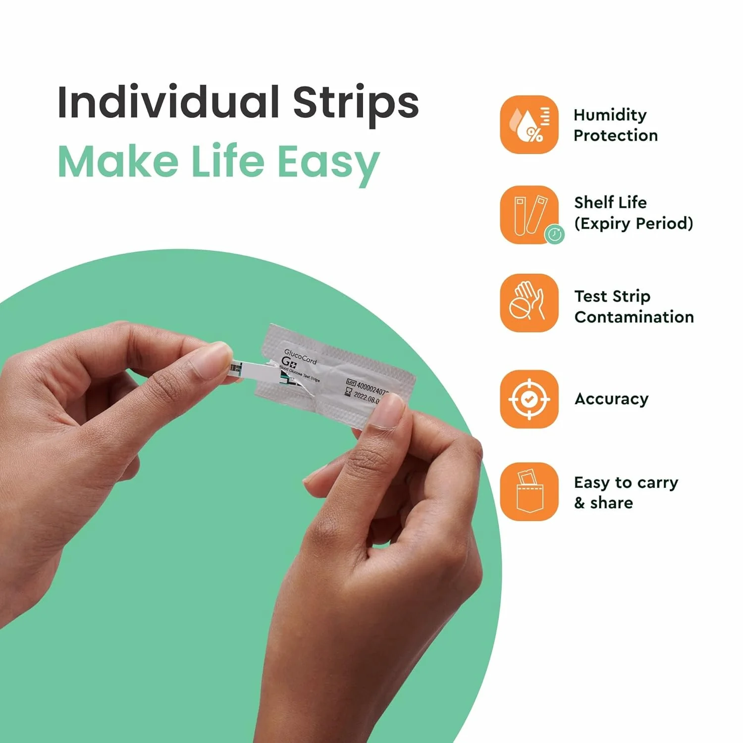 Arkray Glucocard G+ Blood Glucose Test Strips | Individually Packed | Pack of 25 - Image 5