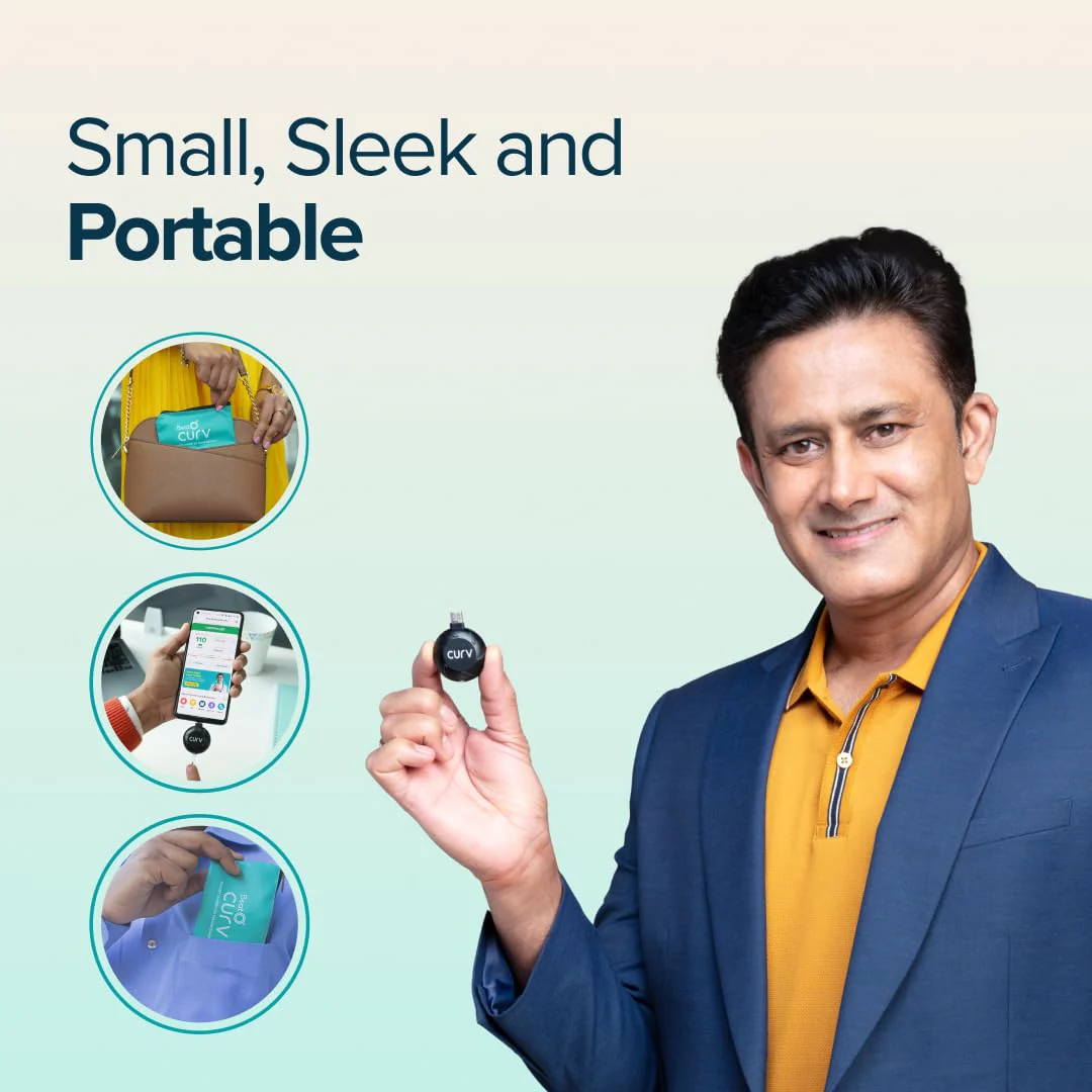 Beato Curv Sugar Test Machine | FREE 50 Strips & 50 Lancets (Type-C USB Connector) | Simple & accurate testing of Blood sugar levels at home |Smartphone Connected Glucometer Machine | Android only | ISO Certified: Made in India - Image 3
