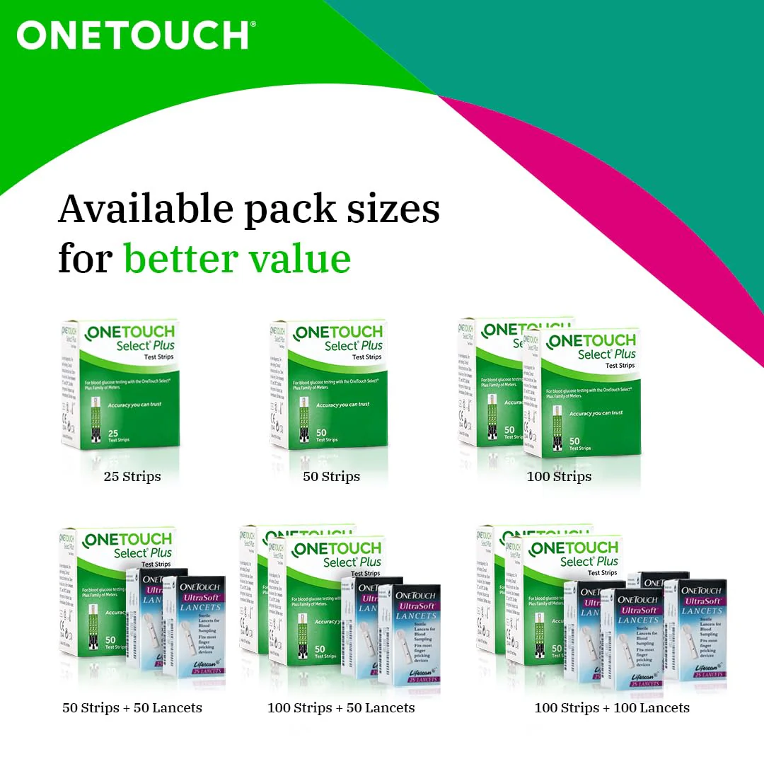 OneTouch Select Plus Test Strips - Pack of 25 Strips | Blood Sugar Test Machine Testing Strips | Global Iconic Brand | For use with OneTouch Select Plus Simple Glucometer - Image 6