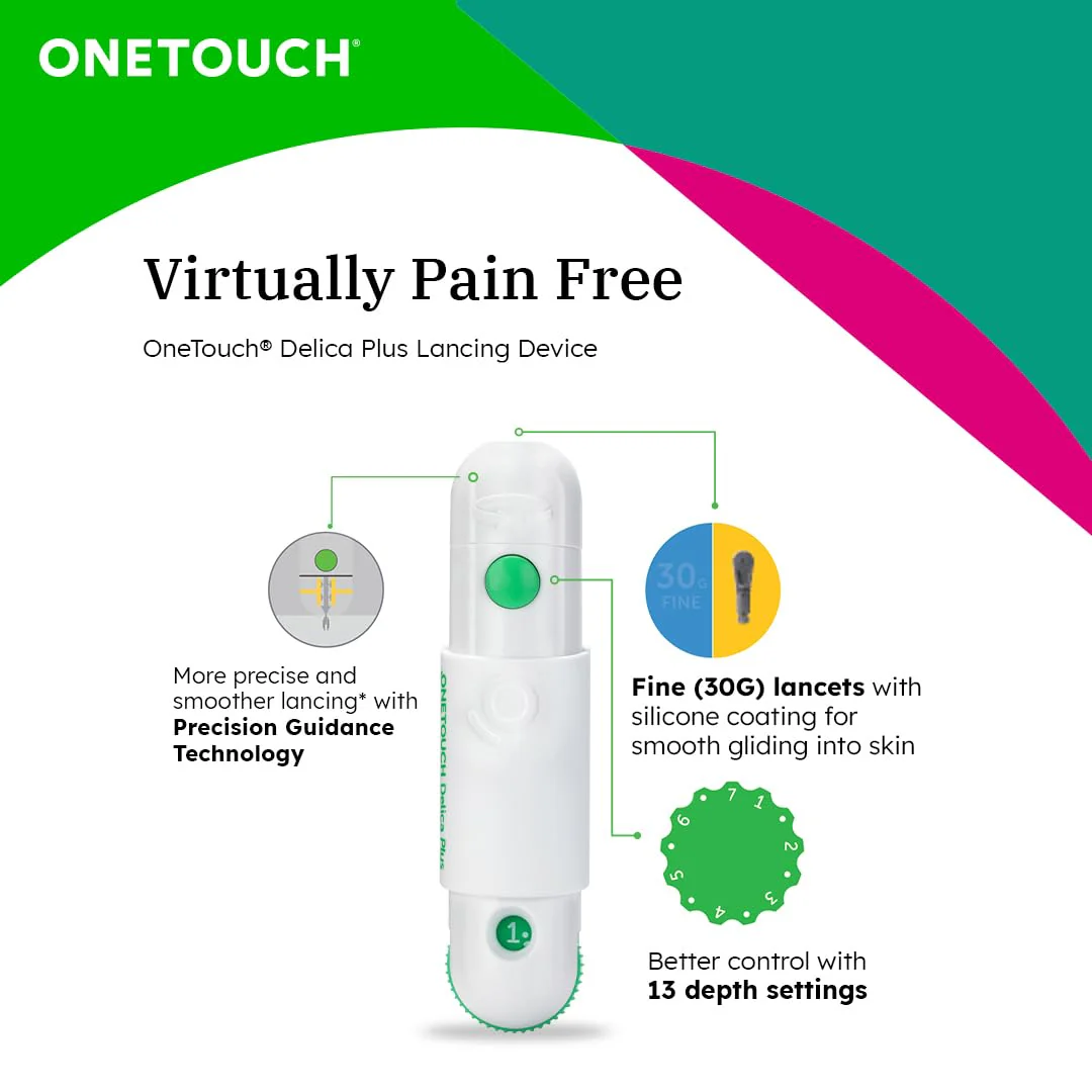 OneTouch Verio Flex glucometer machine | Sync your results with OneTouch Reveal mobile app | Simple & accurate testing of blood sugar levels at home | Global Iconic Brand | FREE 10 Test Strips + 10 Sterile Lancets + 1 Lancing device - Image 6