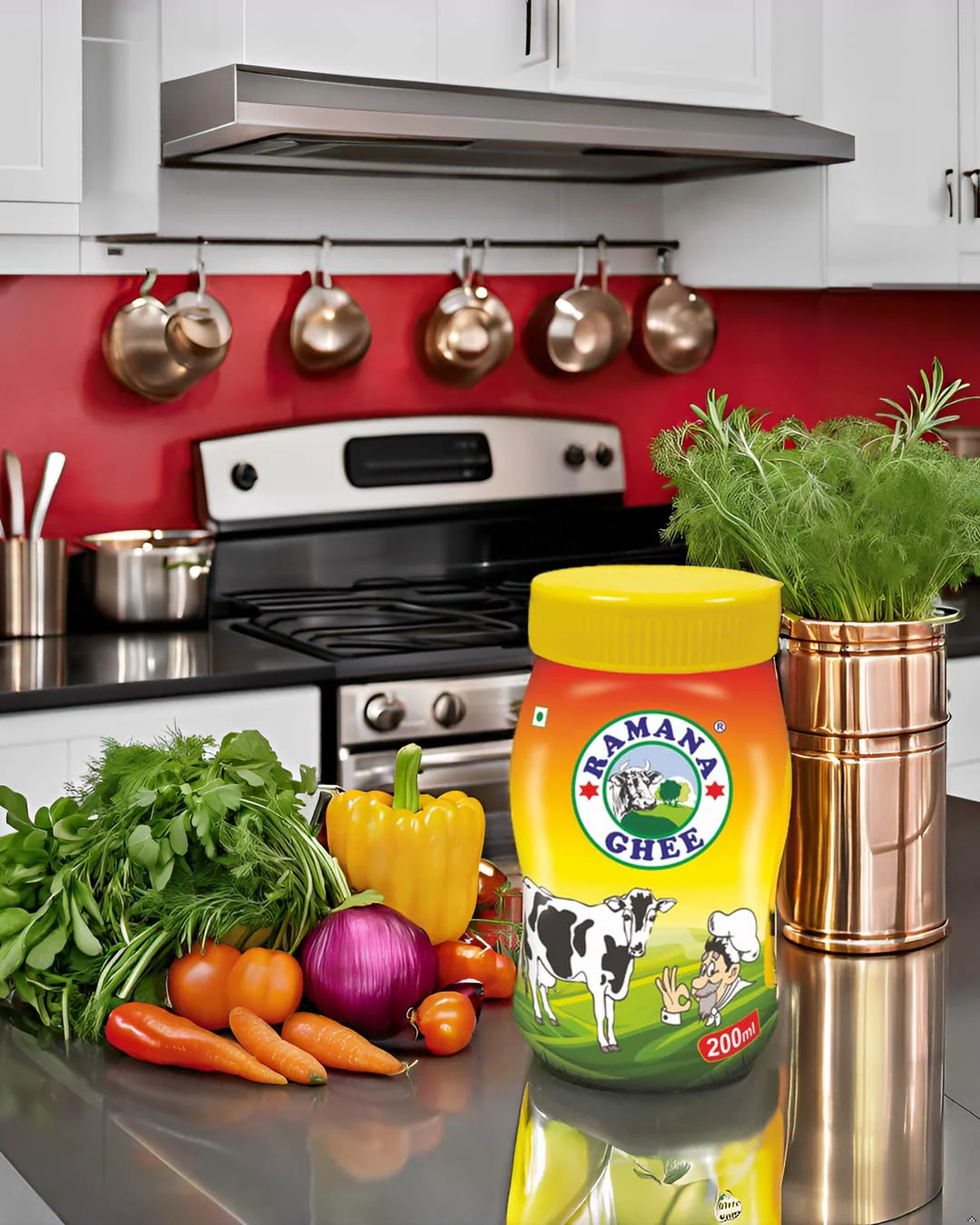 Organic Indian Cow Ghee By Ramana Ghee | Highly Nutritious Pure Traditional Ghee Perfect For Bakes Cookies | 2.5 Litre (500ml * 5) 84.5 Ounce | Jar Pack - Image 4