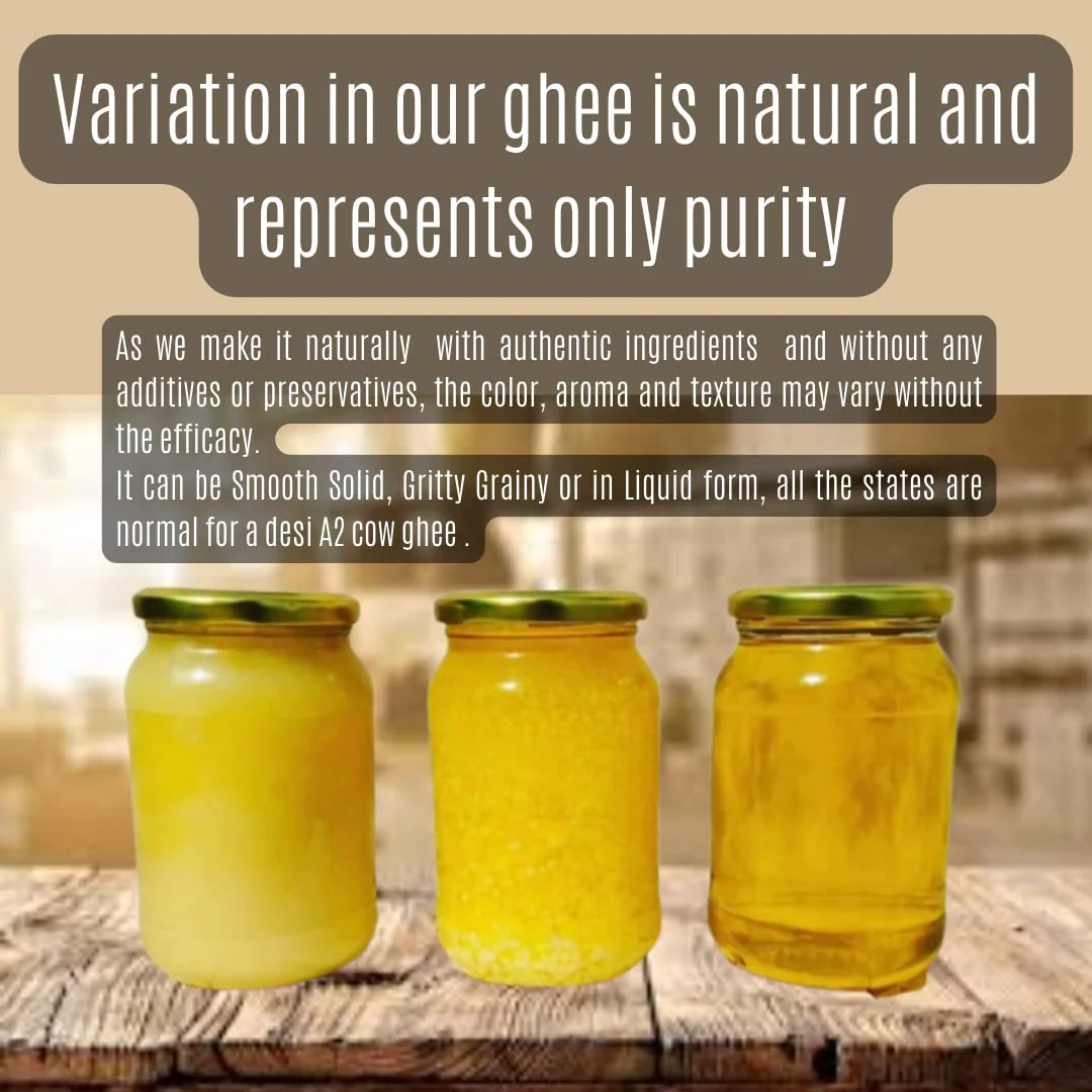 Organic Natural A2 Bilona Cow Desi Ghee By Puro Miles | Natural & Healthy Gir Cow Cultured Desi Ghee Perfect For Diet | (500ml) 16.9 Ounce | Jar Pack - Image 5